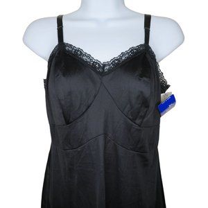 Vintage Nancy King Full Length Dress Slip S Lace Nylon Pinup Burlesque Deadstock